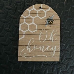 Oh Honey Wooden Wall Decor with Bee Design